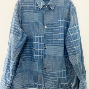 KITH Japanese Indigo Jacquard Coaches Denim Jacket